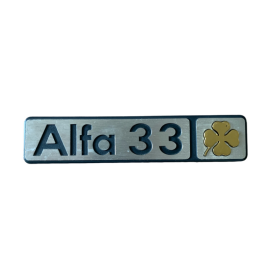 Scritta Alfa 33 Quadrifoglio Oro